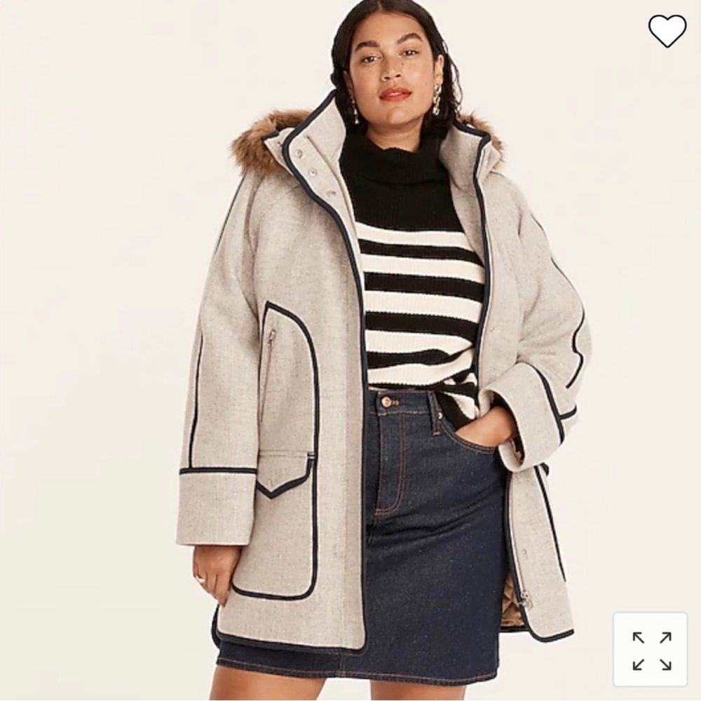 J. Crew Summit Parka in Italian stadium-cloth wool /2P
